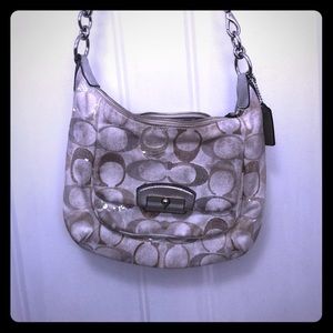 COACH Neutral Sequin Crossbody